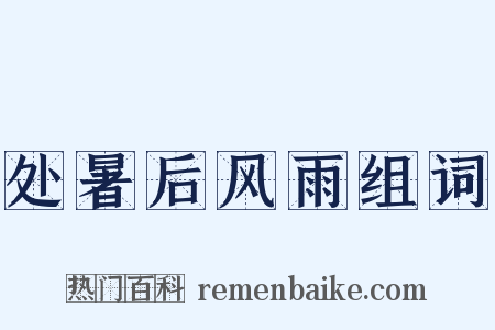 处暑后风雨组词是什么意思的图片